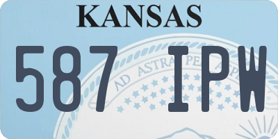KS license plate 587IPW