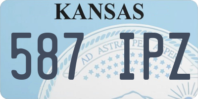 KS license plate 587IPZ