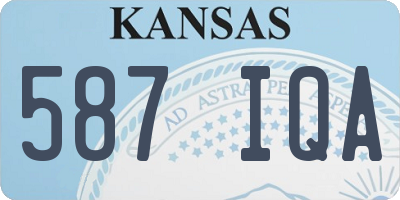 KS license plate 587IQA