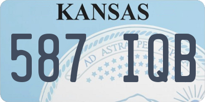 KS license plate 587IQB