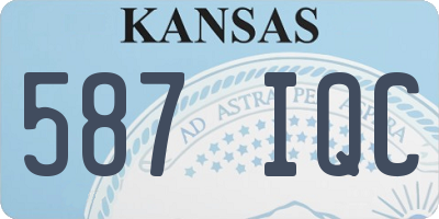 KS license plate 587IQC