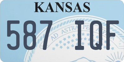KS license plate 587IQF