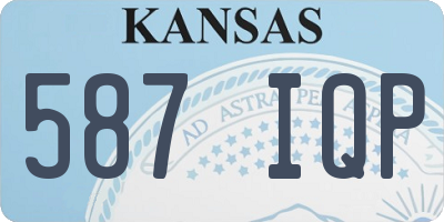 KS license plate 587IQP
