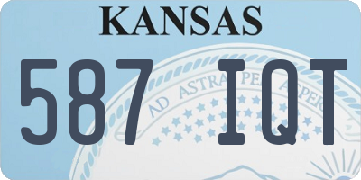 KS license plate 587IQT