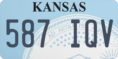 KS license plate 587IQV
