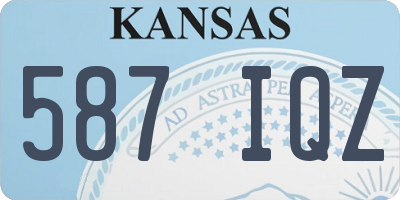 KS license plate 587IQZ