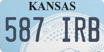 KS license plate 587IRB