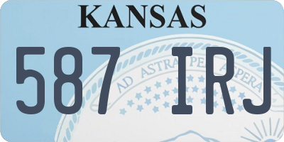 KS license plate 587IRJ