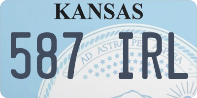 KS license plate 587IRL