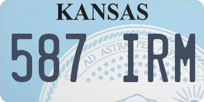 KS license plate 587IRM