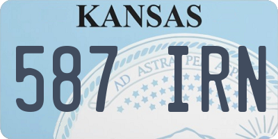 KS license plate 587IRN