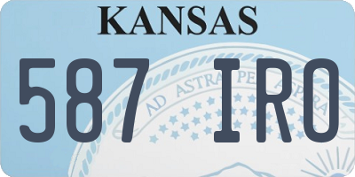 KS license plate 587IRO