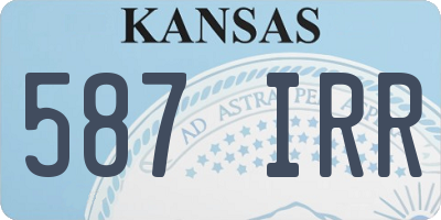 KS license plate 587IRR