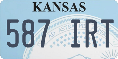 KS license plate 587IRT