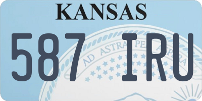 KS license plate 587IRU