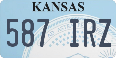 KS license plate 587IRZ