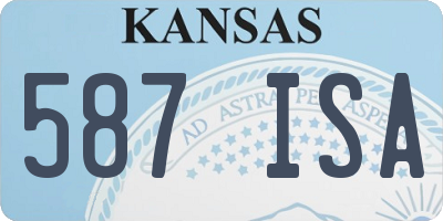 KS license plate 587ISA