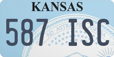 KS license plate 587ISC