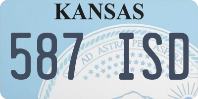 KS license plate 587ISD