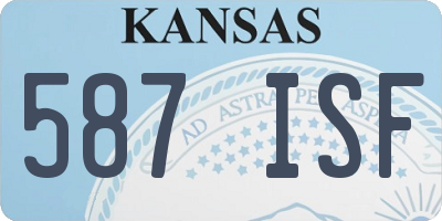 KS license plate 587ISF