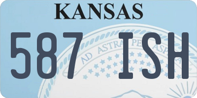 KS license plate 587ISH