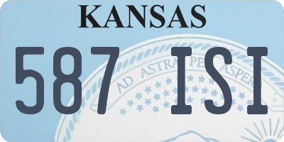KS license plate 587ISI