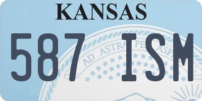 KS license plate 587ISM