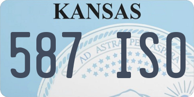 KS license plate 587ISO
