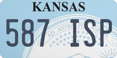 KS license plate 587ISP