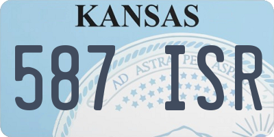 KS license plate 587ISR