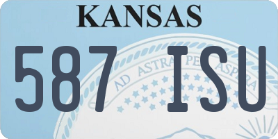 KS license plate 587ISU