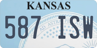 KS license plate 587ISW