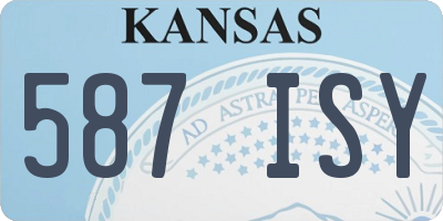 KS license plate 587ISY
