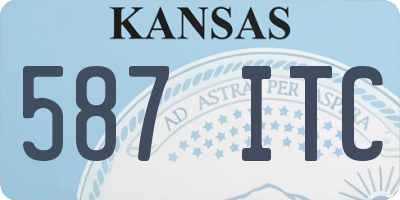 KS license plate 587ITC