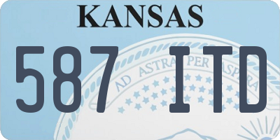 KS license plate 587ITD