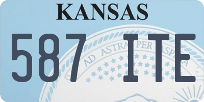 KS license plate 587ITE
