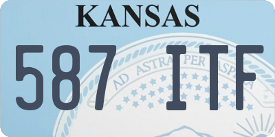 KS license plate 587ITF