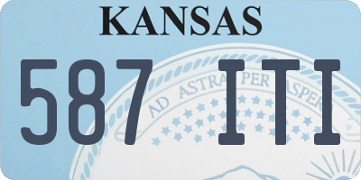 KS license plate 587ITI