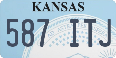 KS license plate 587ITJ