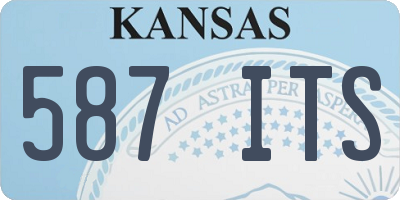 KS license plate 587ITS