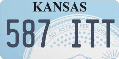 KS license plate 587ITT