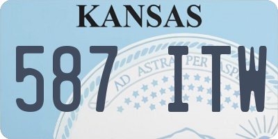 KS license plate 587ITW
