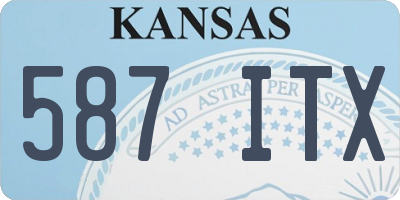 KS license plate 587ITX
