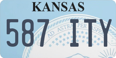 KS license plate 587ITY