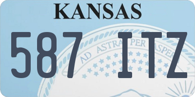 KS license plate 587ITZ