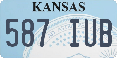 KS license plate 587IUB