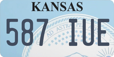 KS license plate 587IUE