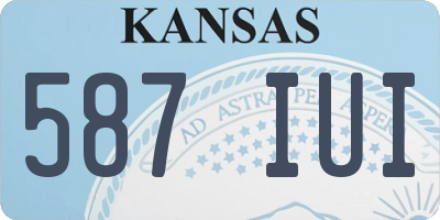 KS license plate 587IUI