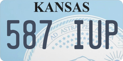 KS license plate 587IUP
