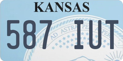 KS license plate 587IUT